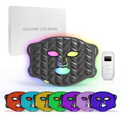 comprare Uso domestico Maschera per il viso a LED rosso infrarosso PDT 7 colori Materiale di silicone fabbricazione online
