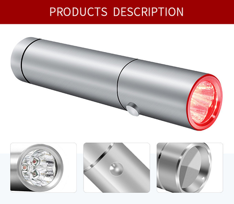 comprare La torcia imballata di luce rossa del contenitore di regalo 630nm 660nm 850nm 3 LED per le grinze si riduce fabbricazione online