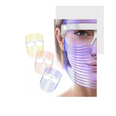 comprare Terapia infrarossa principale professionale del fotone del fronte facciale della maschera di luce rossa di 7 colori fabbricazione online