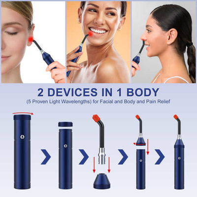 Torcia elettrica di terapia di luce rossa della torcia di terapia di luce rossa della febbre di 5 Wavelenghs