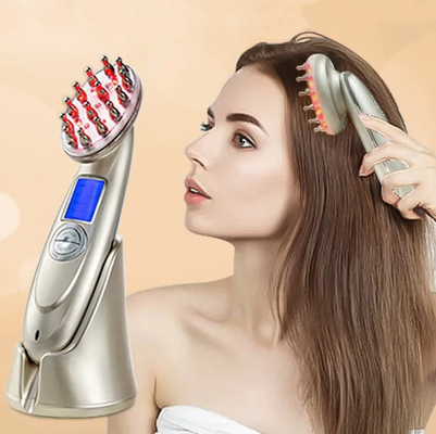 Spazzola per capelli Laser elettrico per la crescita dei capelli pettine EMS pettine per massaggi a infrarossi