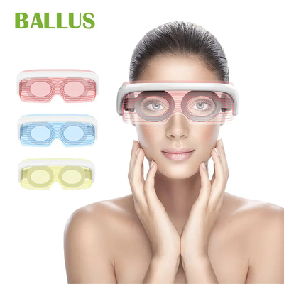 Maschera per la terapia oculare a LED a 3 colori portatile Maschera per massaggi oculari vibrante Dispositivo