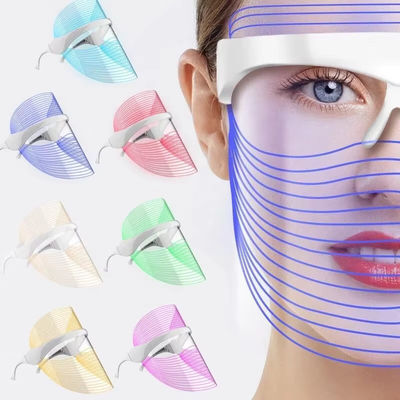 Maschera a 7 colori LED Maschera di bellezza luminosa Maschera di casa Maschera di ringiovanimento fotonica Maschera elettrica