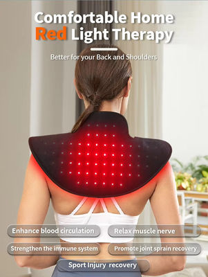 Portabile Terapia con luce rossa per il collo e spalla ️ senza fili 660nm e 850nm luce infrarossa +vibrazione per alleviare il dolore nella parte superiore del corpo ️ 660nm/850nm infrarossi con massaggio a vibrazione, controllore wireless per il dolore