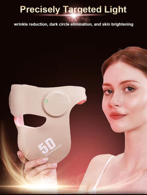 Maschera facciale a LED 3D con 660nm 460nm 850nm 1064nm 288 LED, 2 modalità, terapia di luce rossa e blu per ringiovanimento della pelle, anti-invecchiamento, riduzione dell'acne e delle rughe