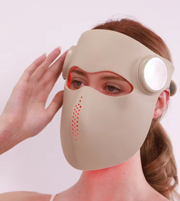 Maschera facciale a LED 3D wireless 288 chip a LED, 660nm 460nm 850nm 1064nm Light Therapy, 2 modalità, timer, dispositivo di cura della pelle per ringiovanimento e anti-invecchiamento