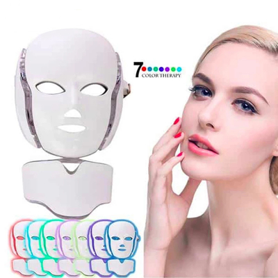 Maschera di protezione facciale di colori LED di terapia 7 di bellezza della pelle della luce del fotone di PDT