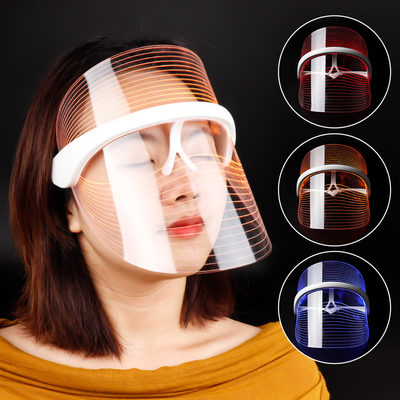 Luce ricaricabile di terapia del fotone della maschera di protezione di terapia della luce del LED