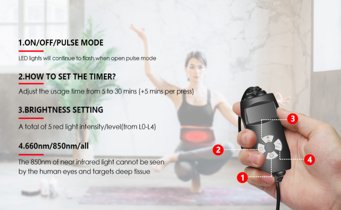 Cinghia dell'involucro del cuscinetto di corpo della luce infrarossa della macchina di terapia della luce di perdita di peso 850nm LED 1